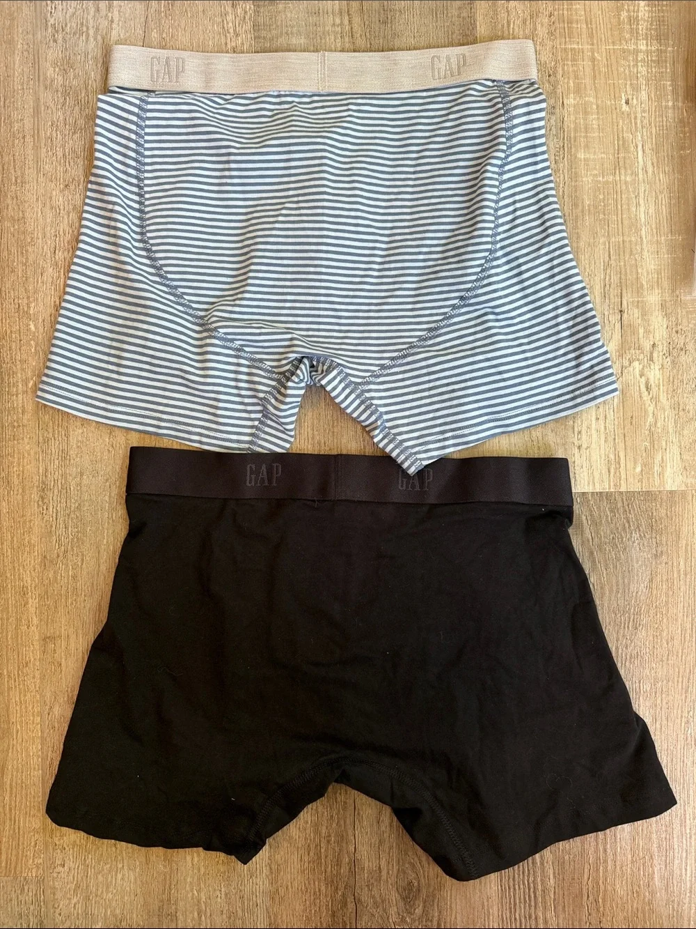 GAP | Men's Boxer Briefs Two-Pack — Black & Light Blue Stripe